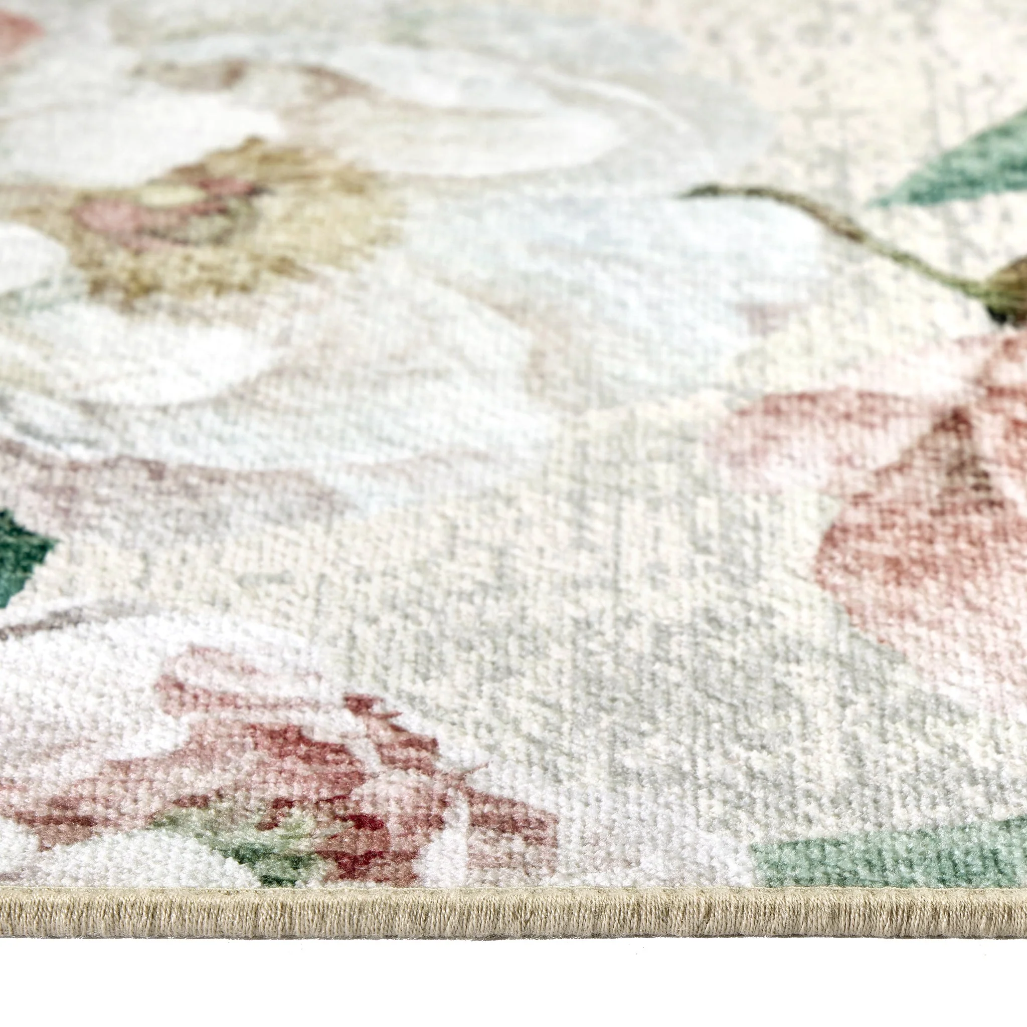 Blooming Peonies Pink Eco-Washable Rug - Image 5