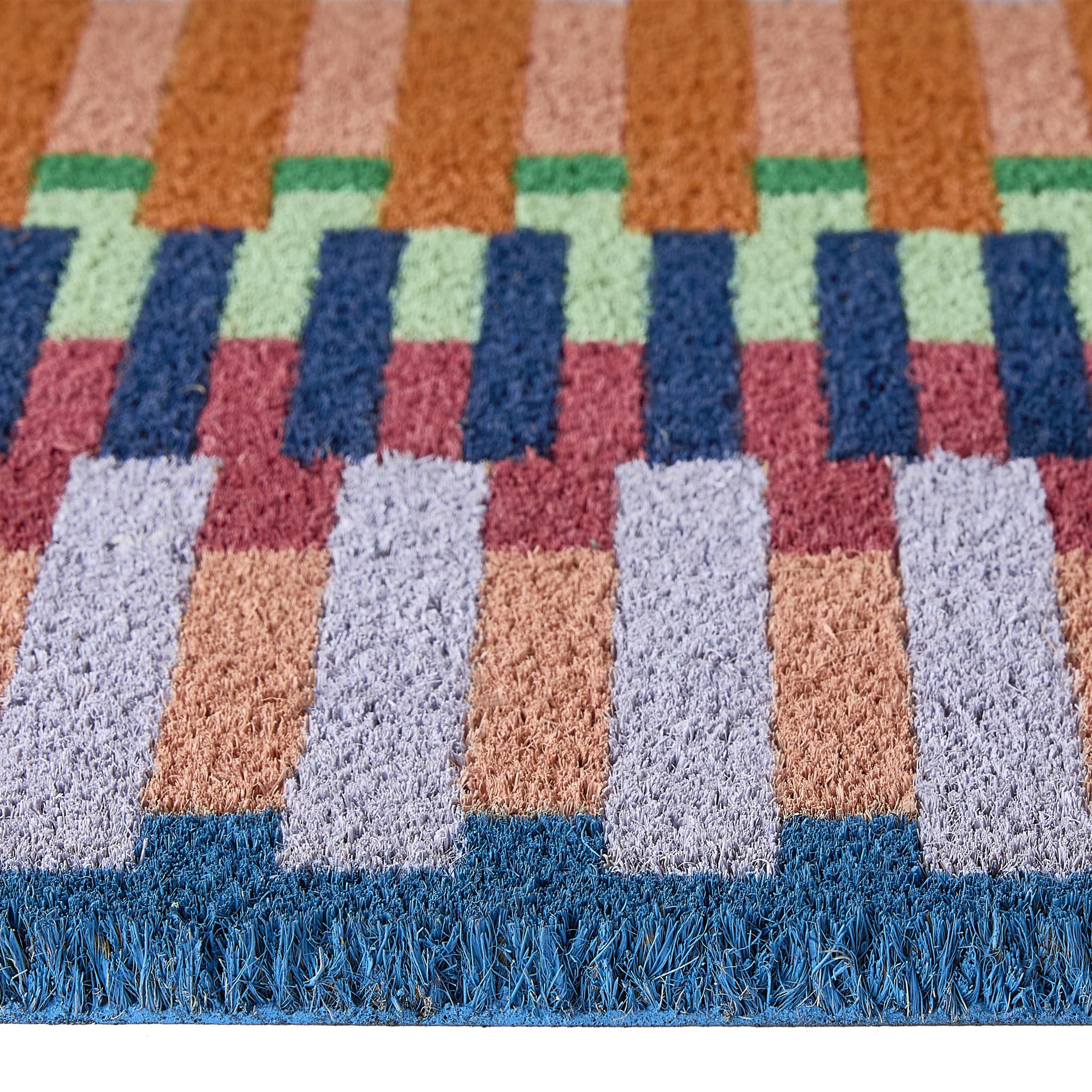Bright Broken Stripe Coir Doormat - Image 3