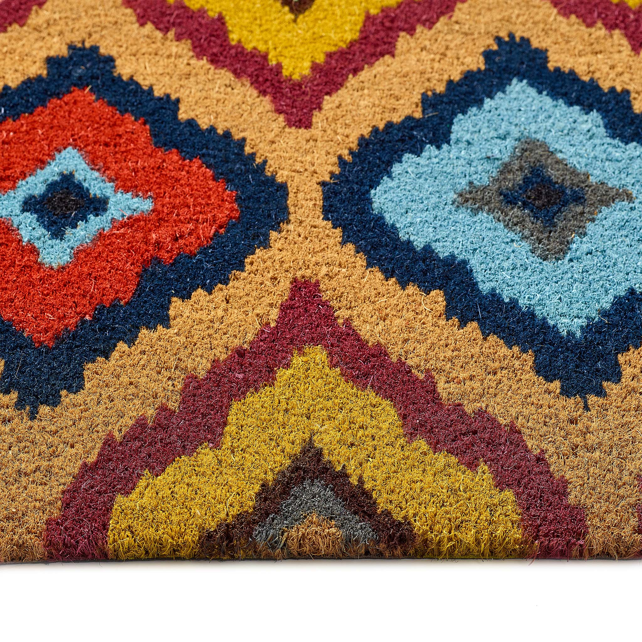 Bright Ikat Coir Doormat - Image 3
