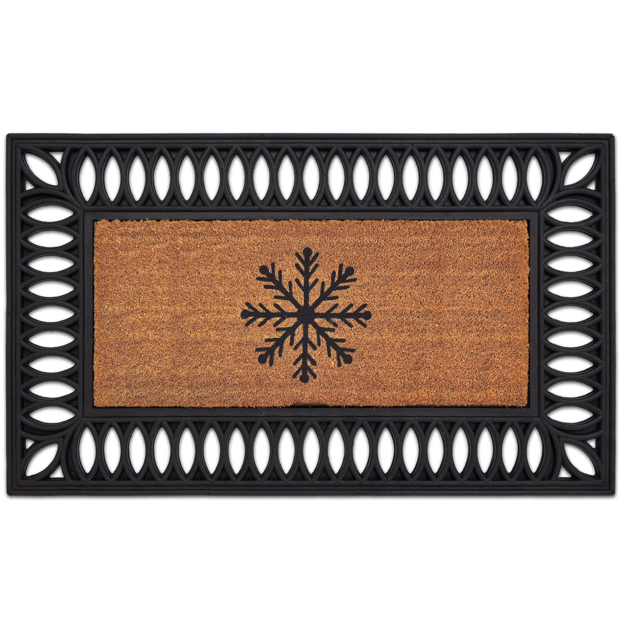 Christmas Coir Insert Snowflake Doormat - Image 3