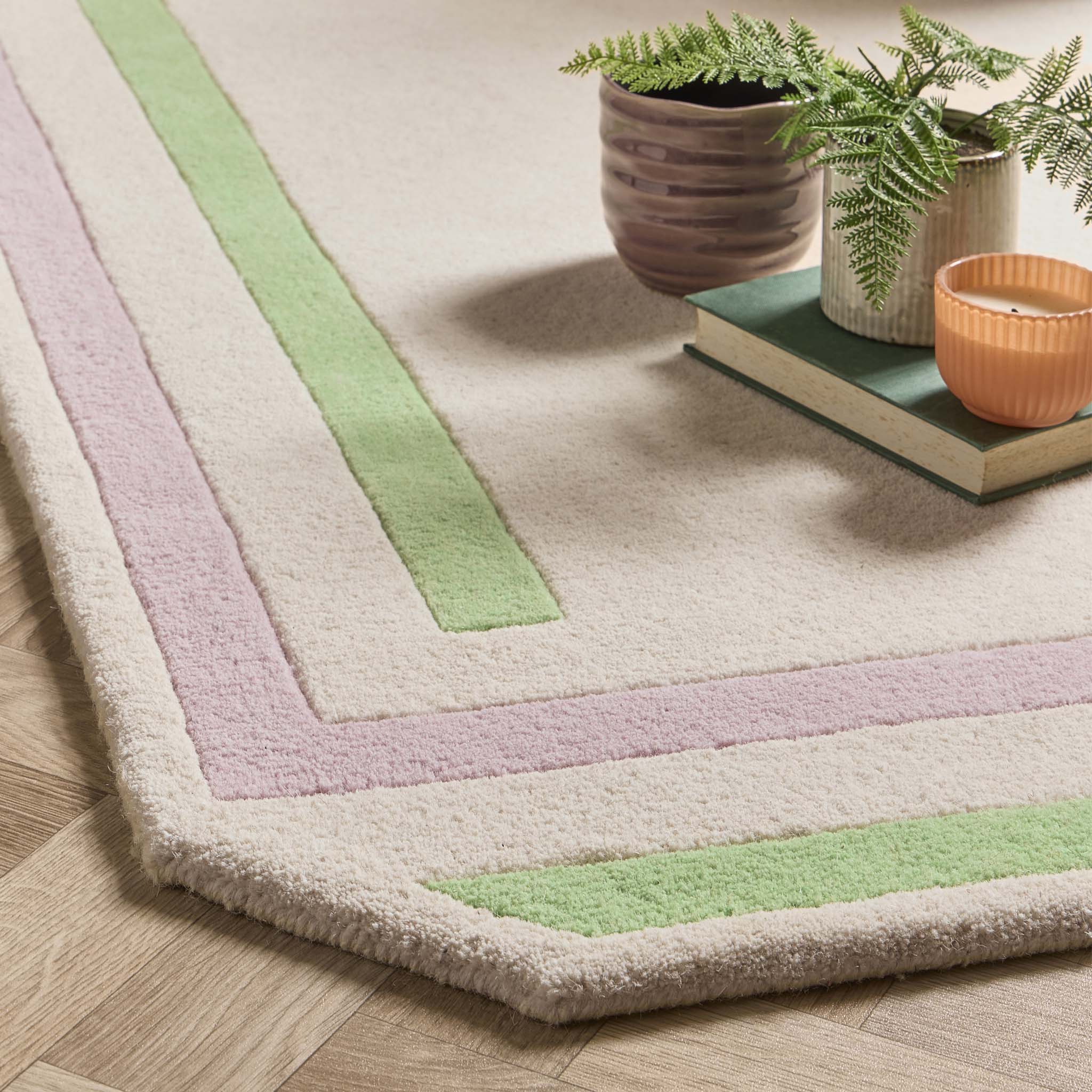 Contour Rug Lavender & Green - Image 3
