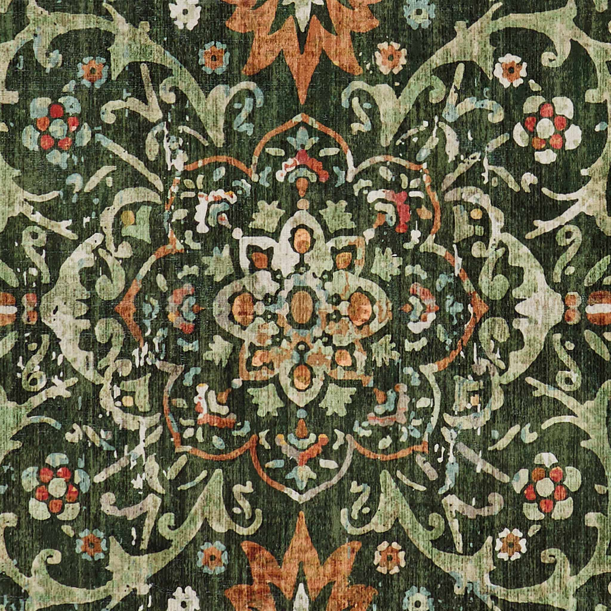 Country Paisley Green Eco-Washable Runner - Image 6