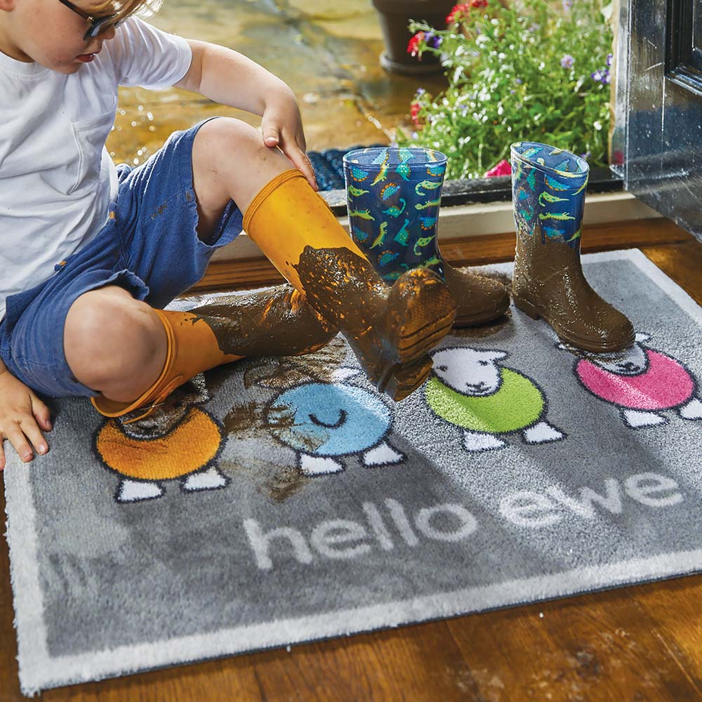 Hello Ewe Herdy Washable Doormat - Image 3
