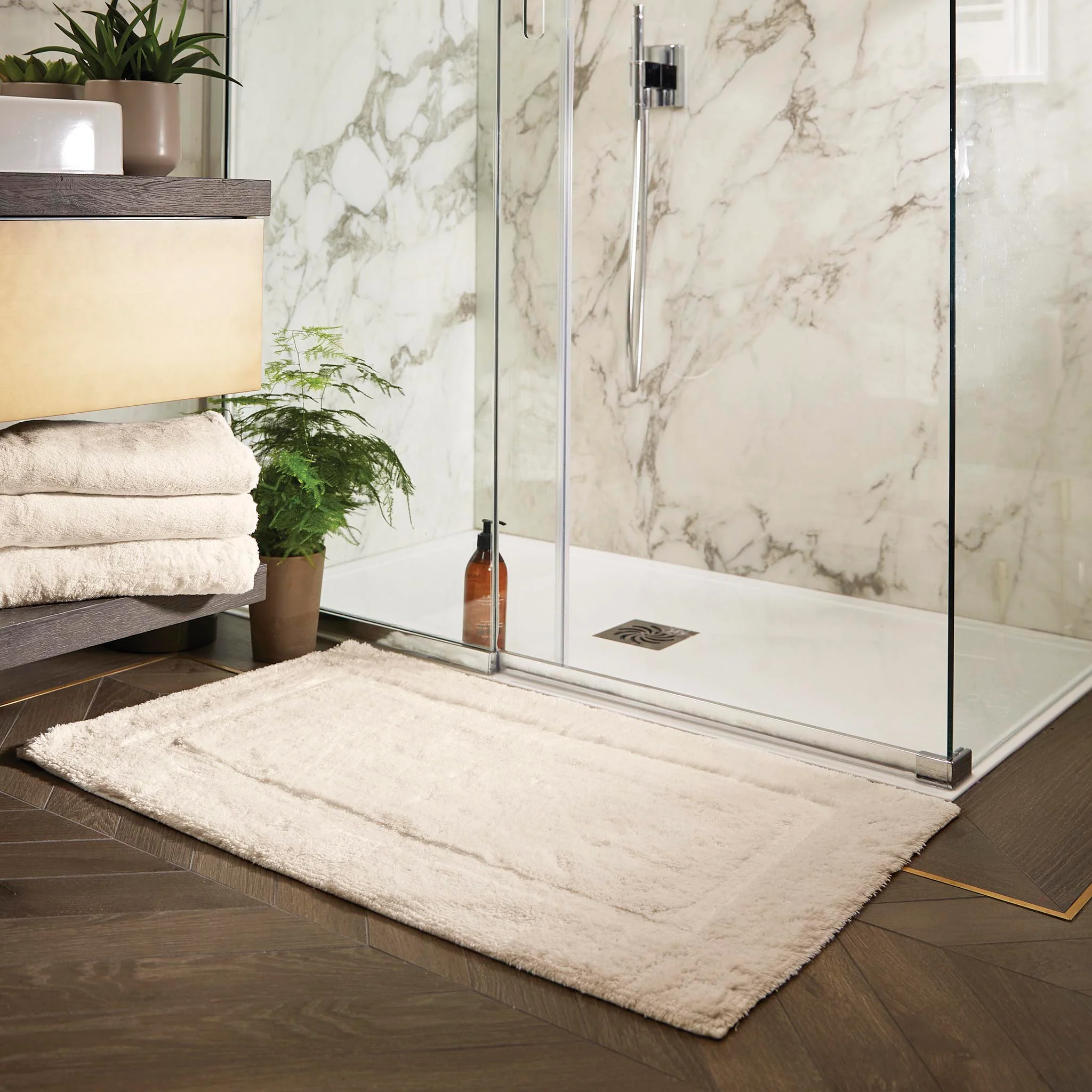 Bamboo Border Cream Bathmat - Image 3