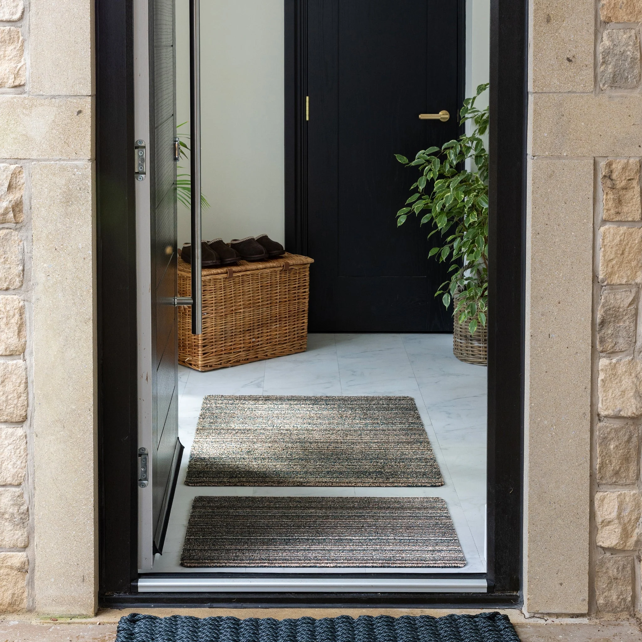 Candy Sage Green Stripe Doormat - Image 3