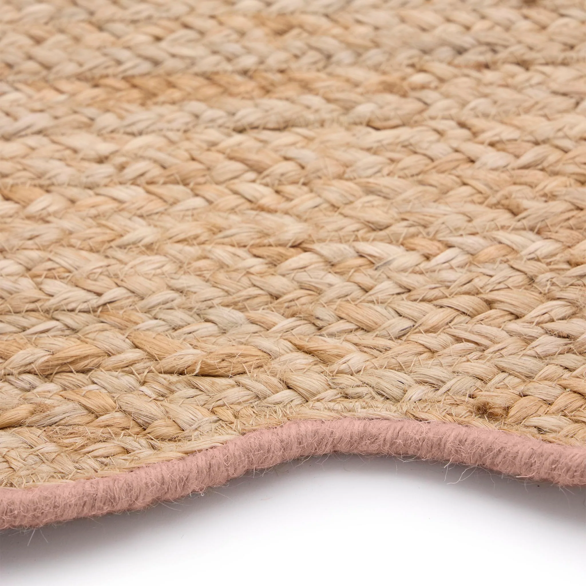 Jute Scalloped Edge Runner Peach - Image 3