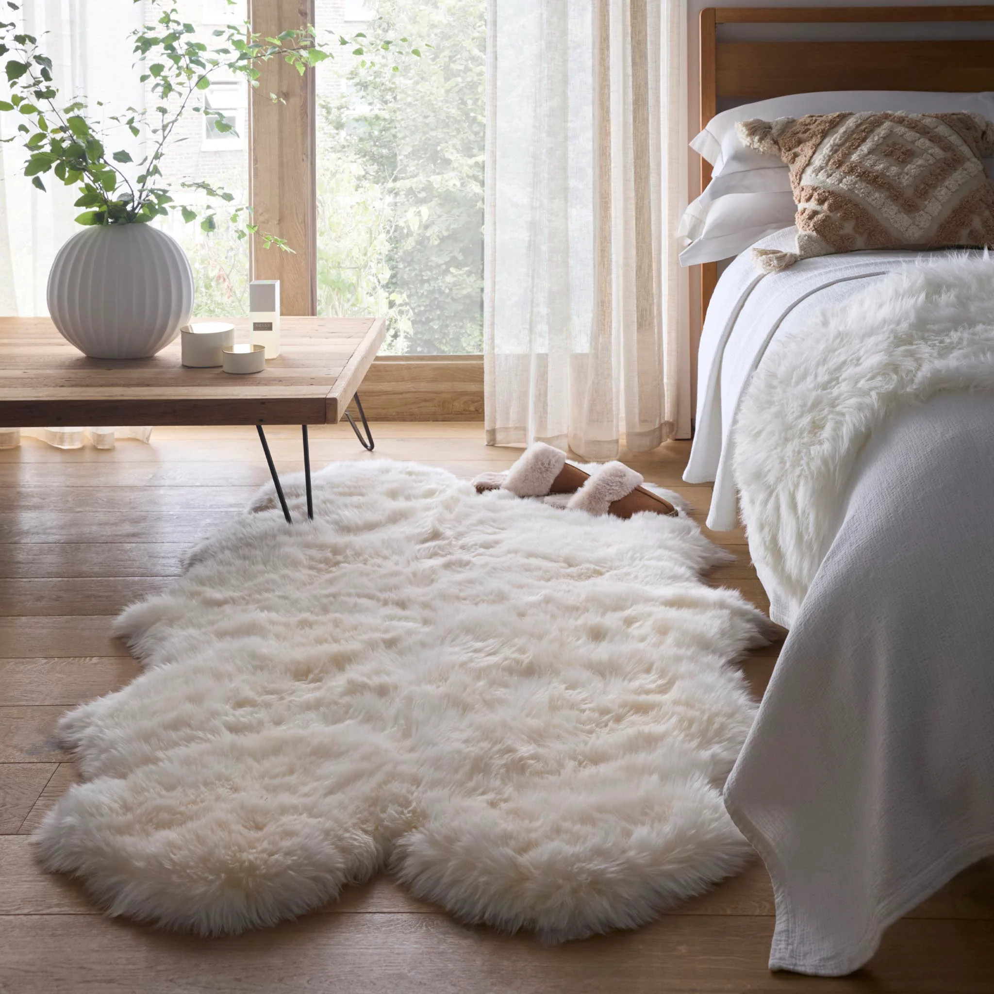 Genuine Sheepskin Rug Natural - Image 3