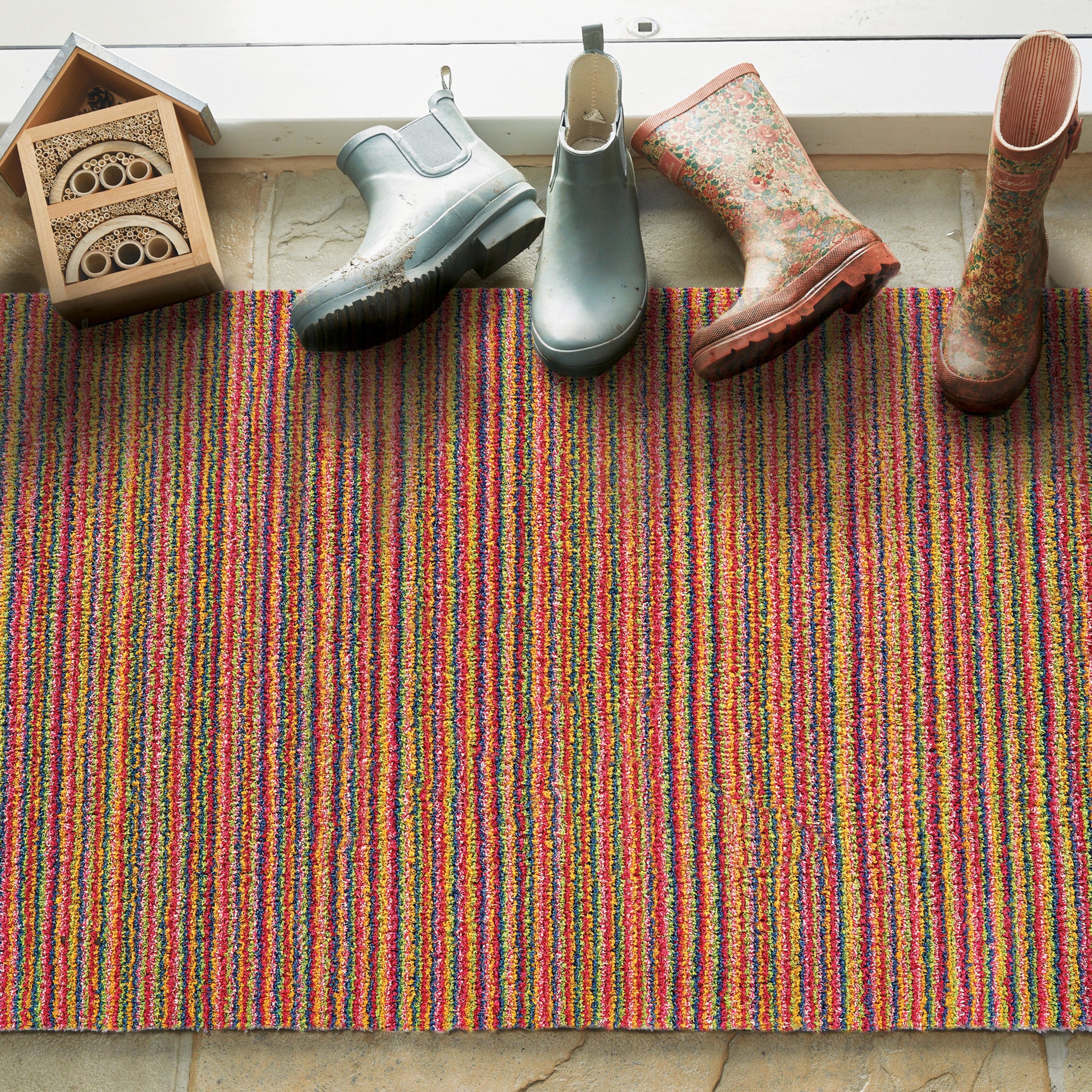 Candy Bright Stripe Washable Doormat - Image 3