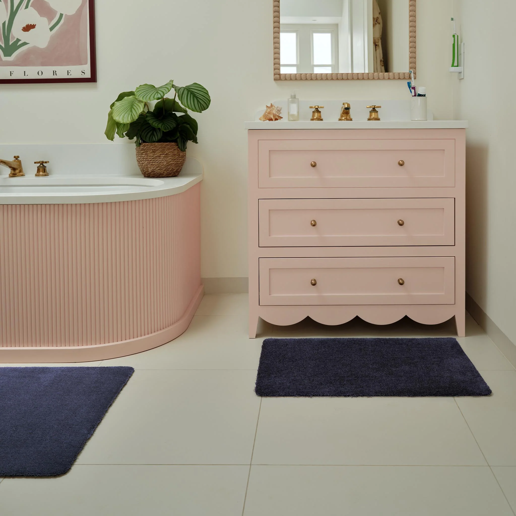 Sense French Navy Bath Mat - Image 5