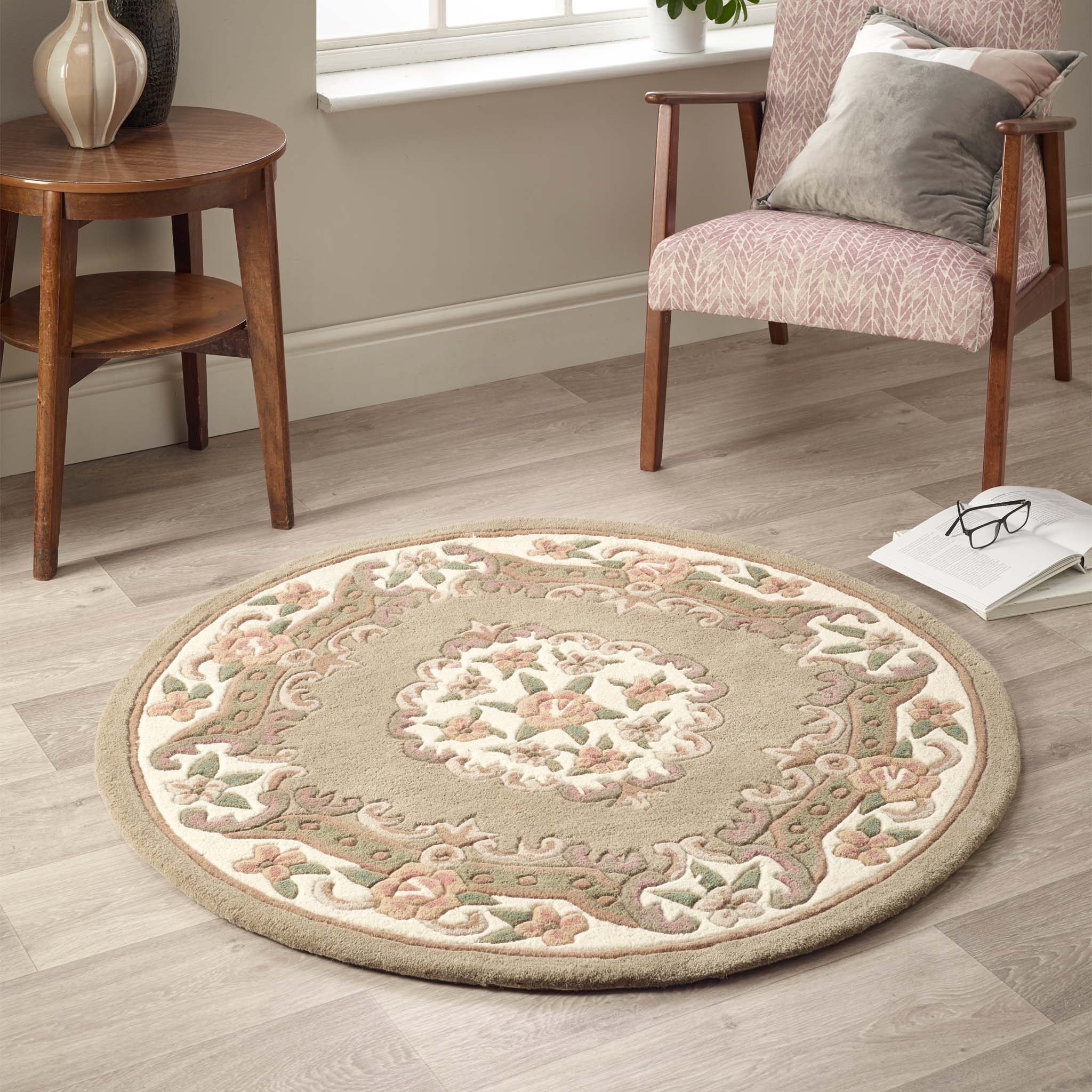 Shensi Aubusson Rug in Beige - Image 4