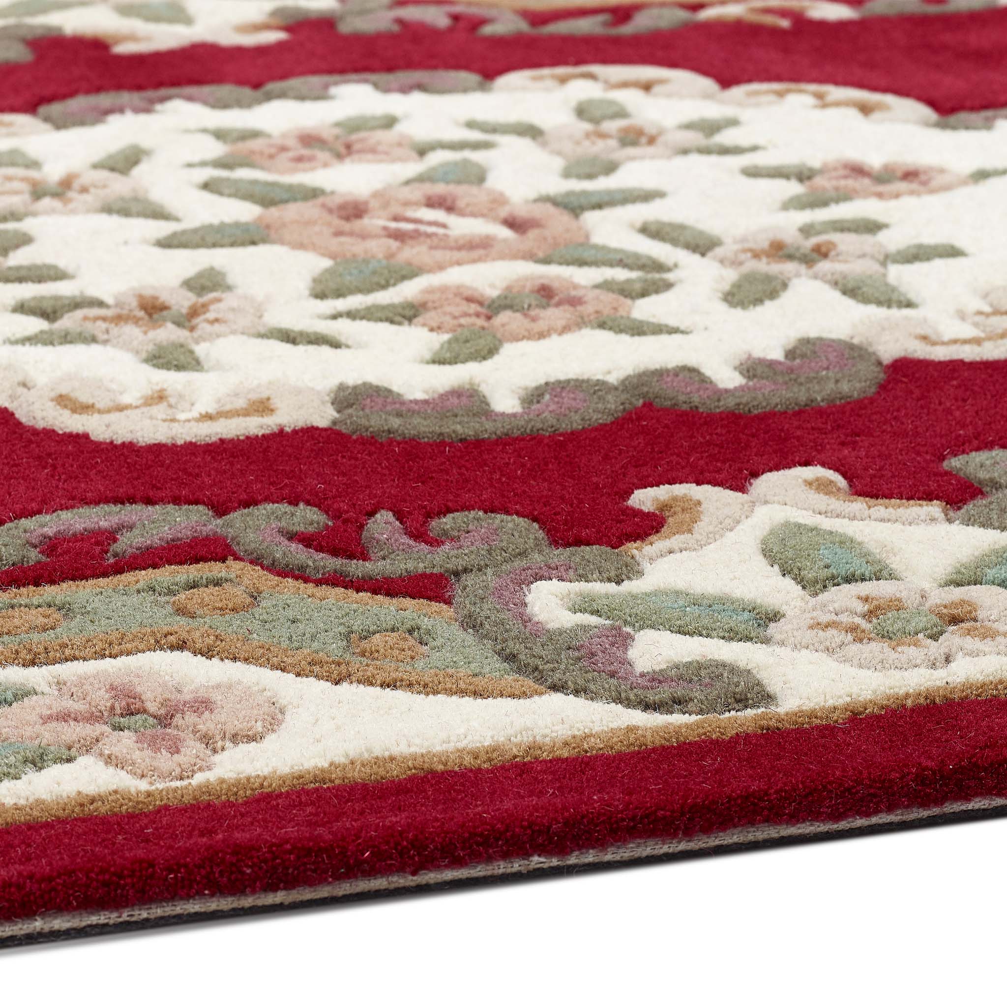 Shensi Aubusson Rug in Wine - Image 7