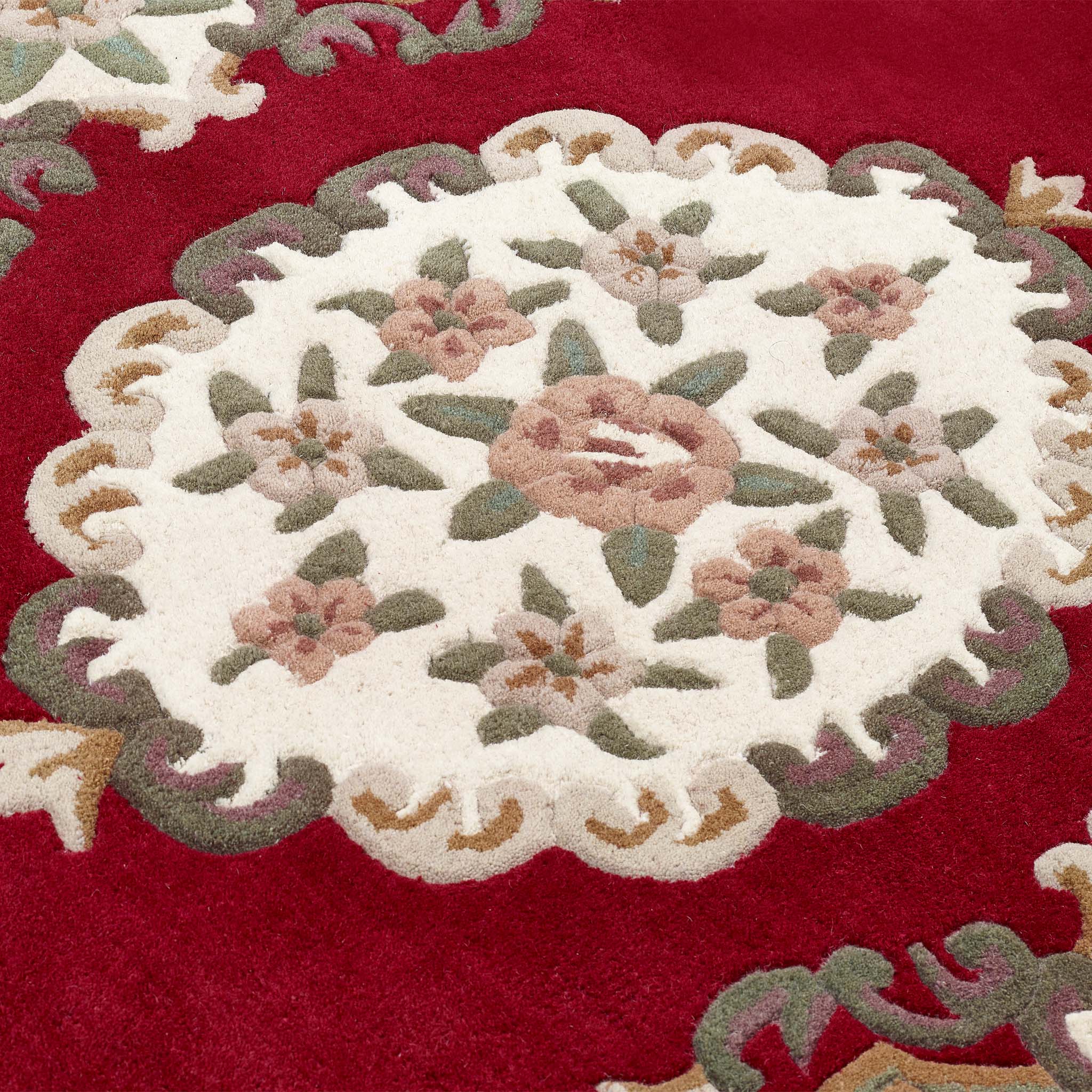 Shensi Aubusson Rug in Wine - Image 8
