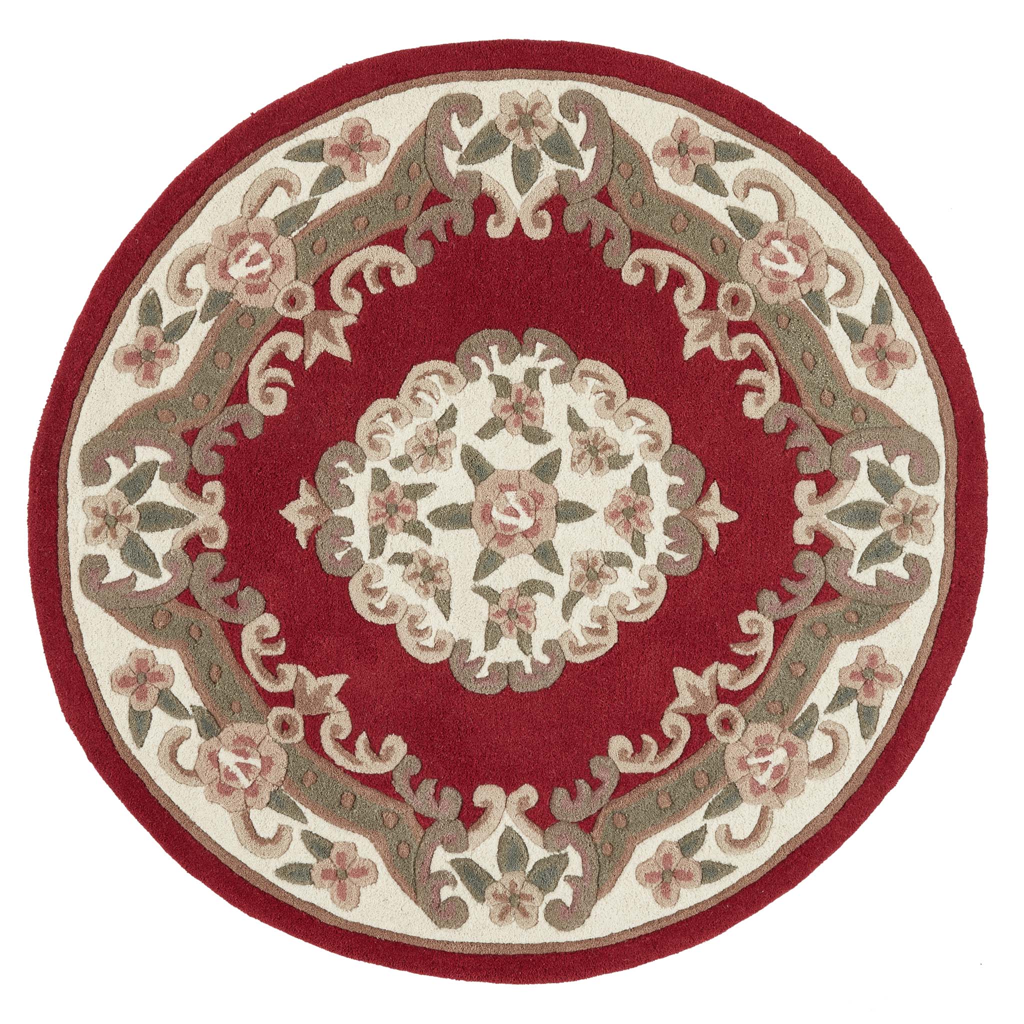 Shensi Aubusson Rug in Wine - Image 9