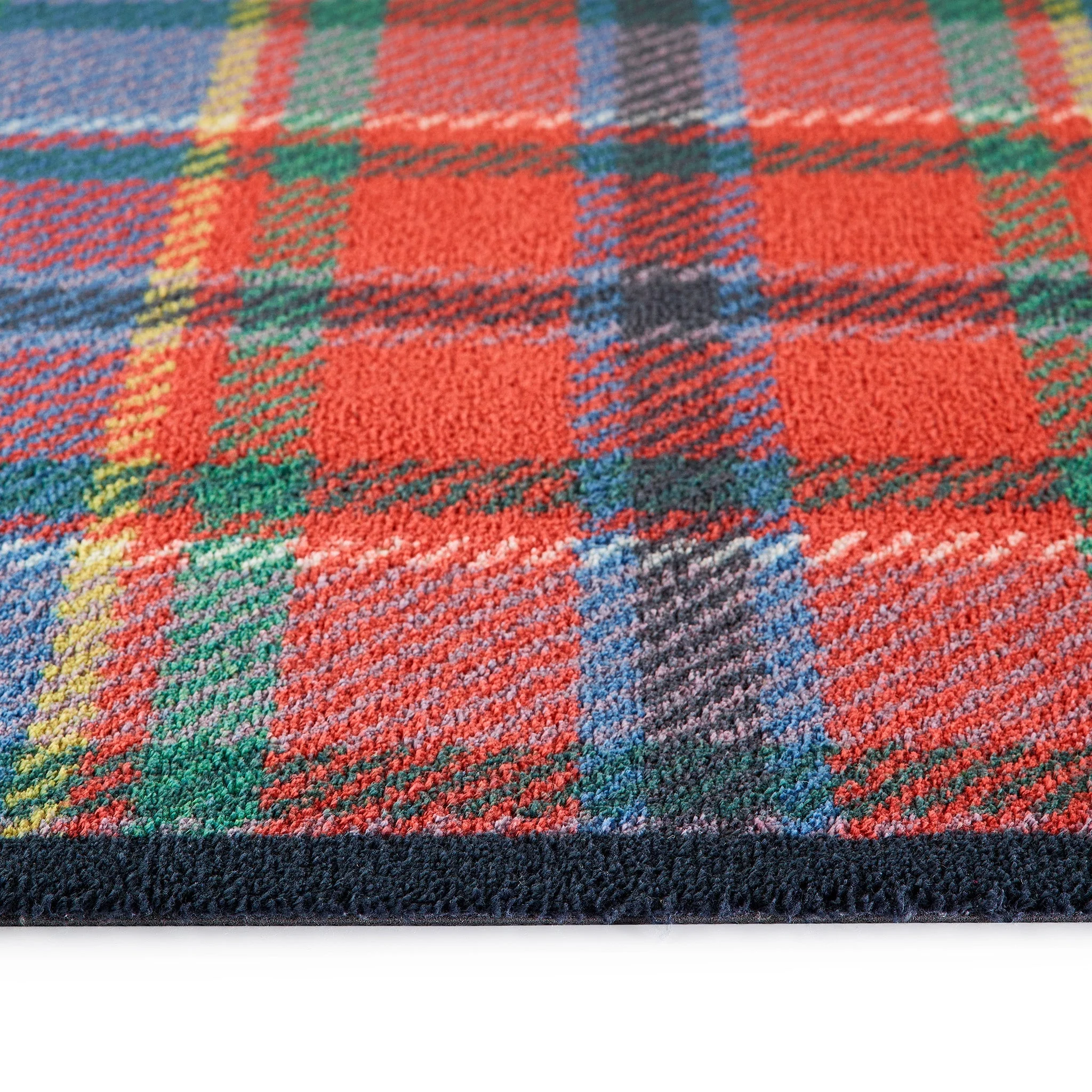 Tartan Red/Blue Washable Doormat - Image 4