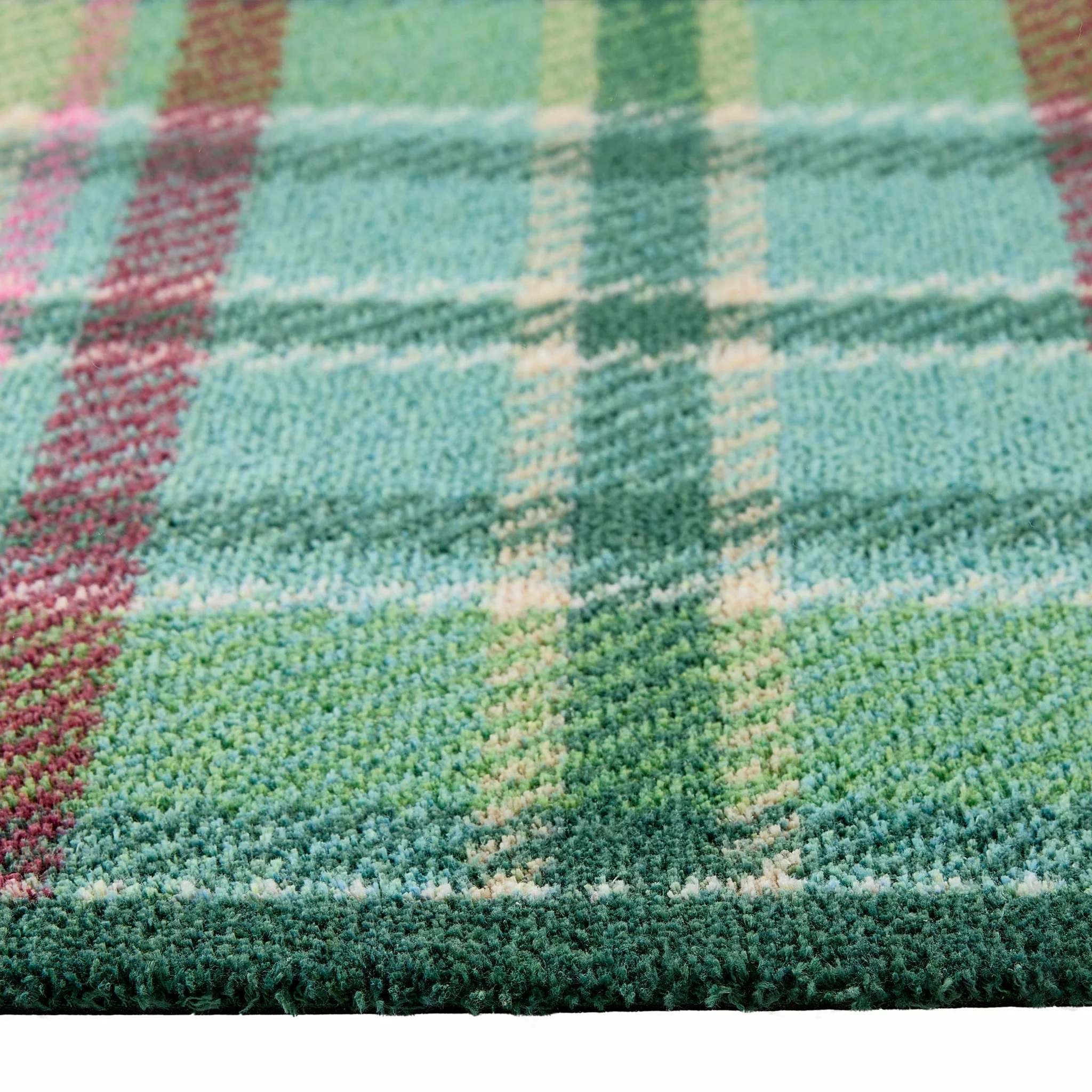 Tartan Green Washable Doormat - Image 3