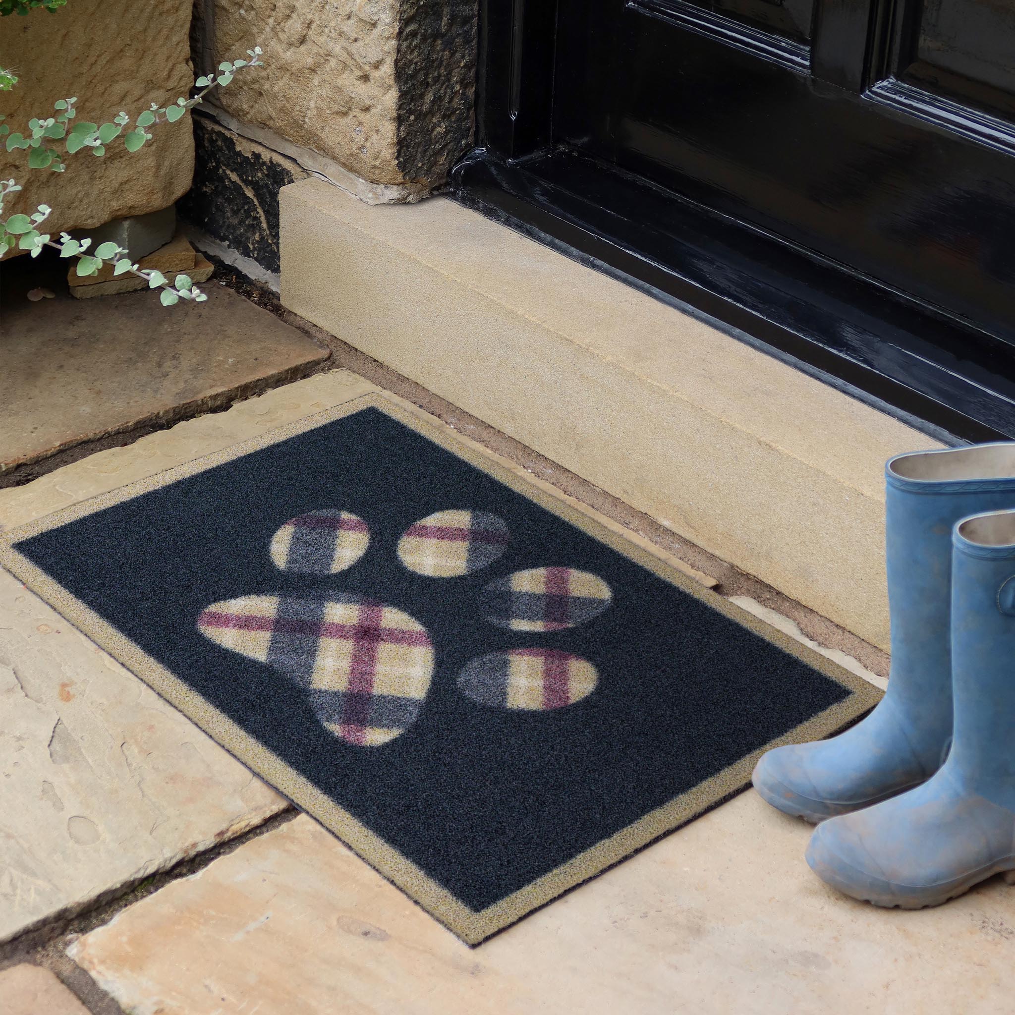 Tartan Paw Outdoor Doormat - Image 3