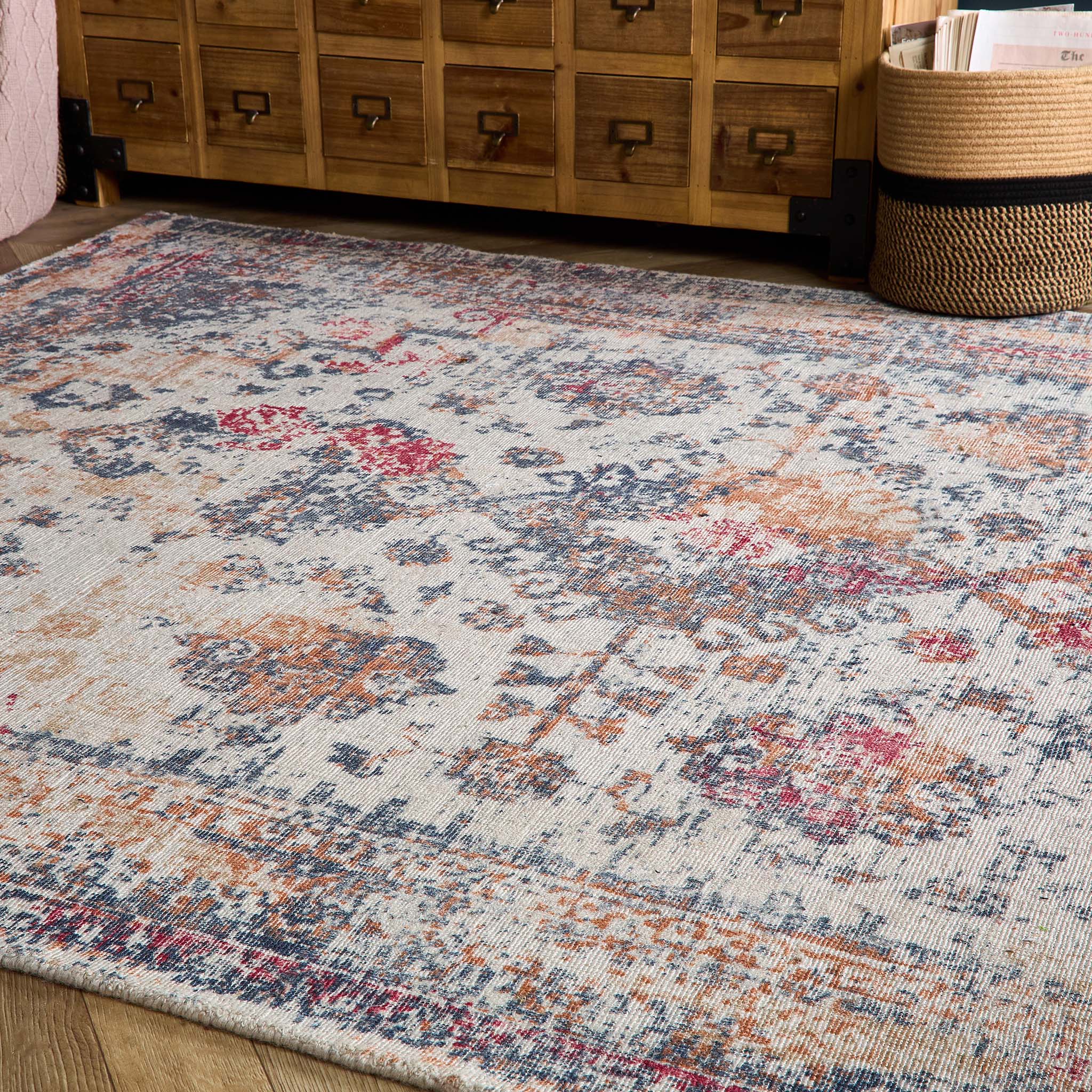 Vogue Rug Navy/Rust - Image 4